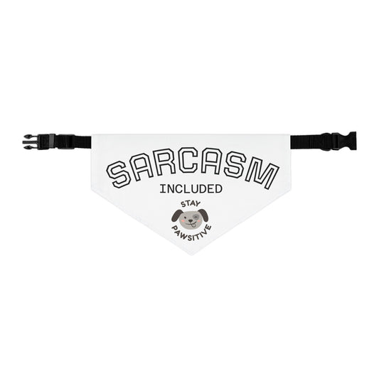 Sarcastic Pet Bandana Collar - Stay Pawsitive Dog Accessory, Funny Pet Gift, Canine Fashion, Cute Dog Apparel